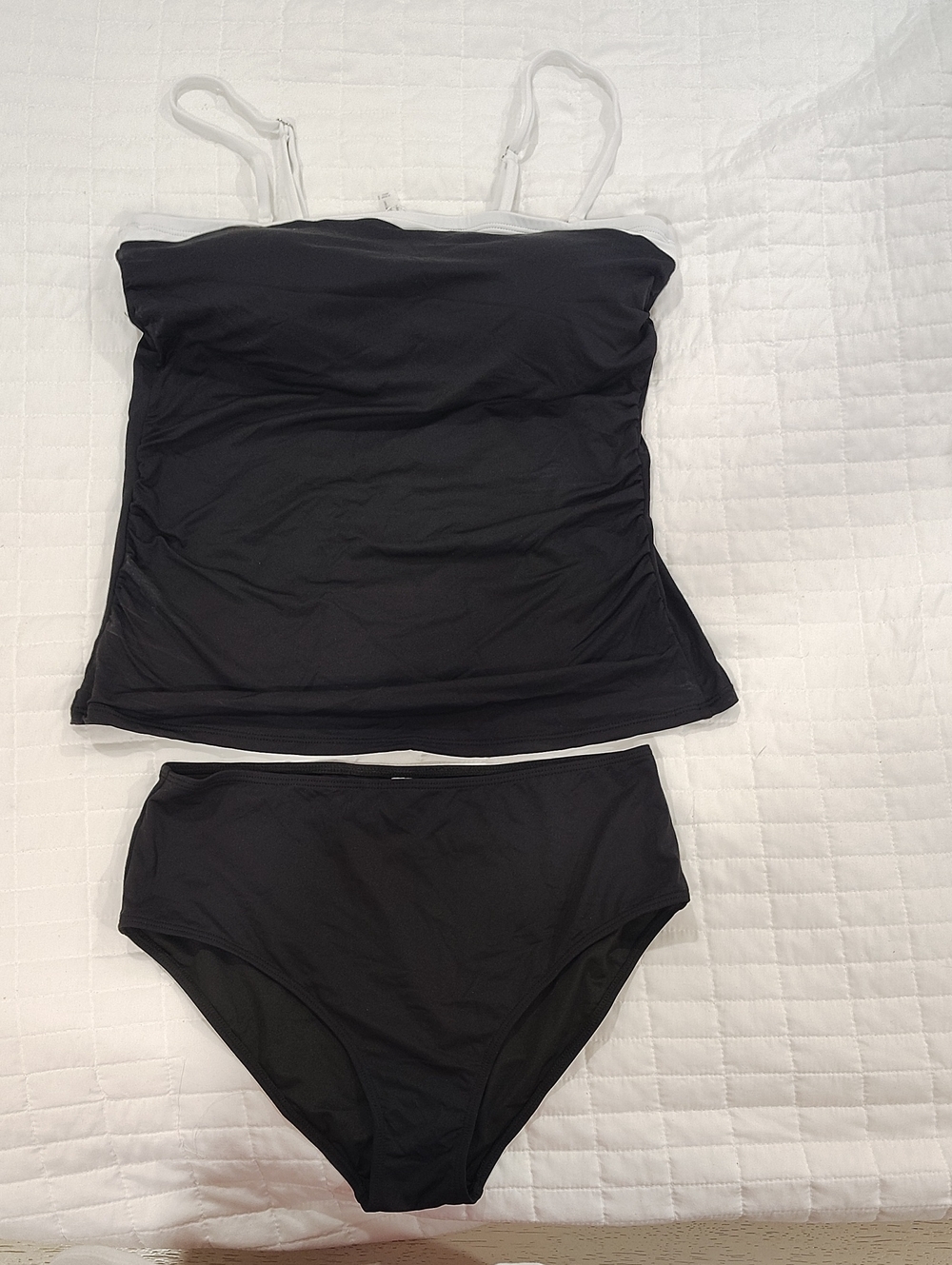 Women’s Black Tankini Swim Set - Classic Two-Piece